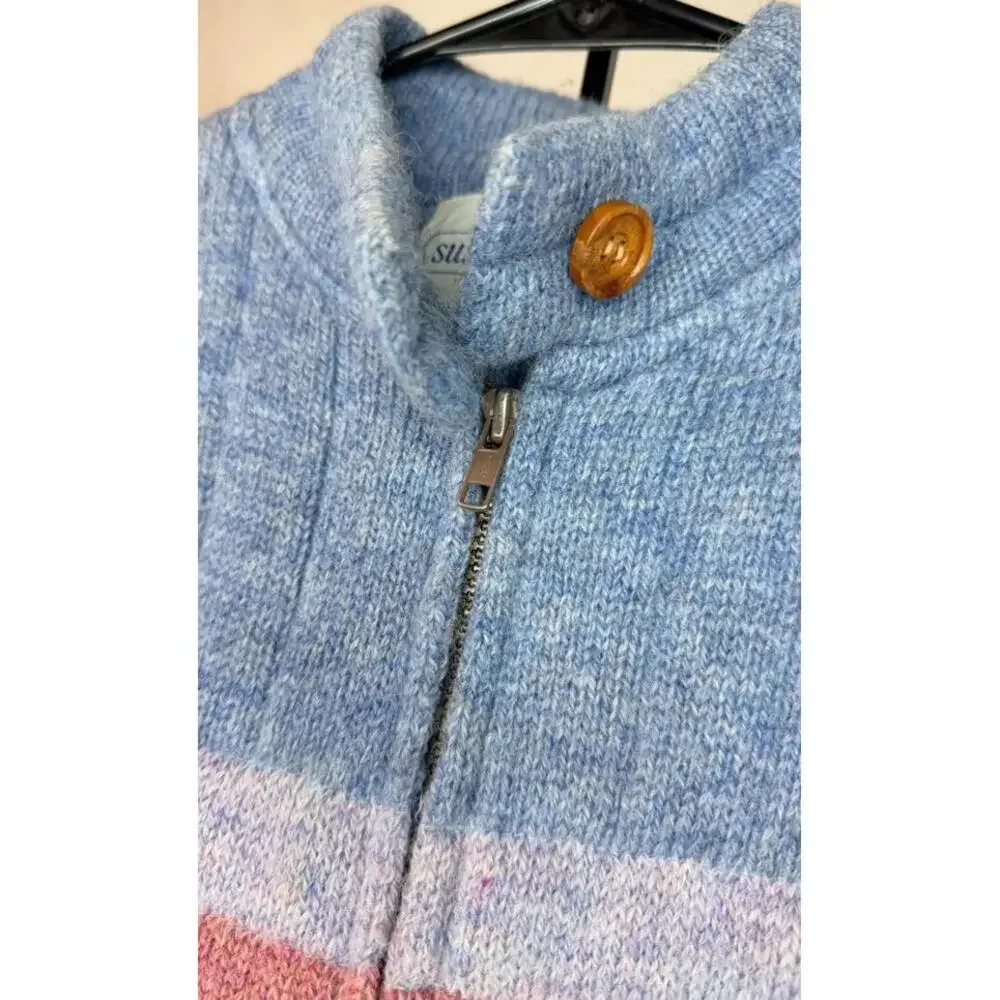 Vtg Susan Bristol Hand Knit 100% Shetland Wool Sweater Vest 1986 Women Large - Picture 4 of 11